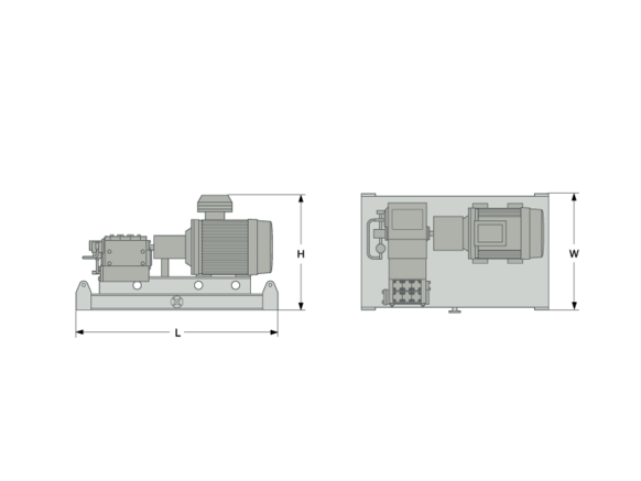 Assembly dimensions Plungerpumps